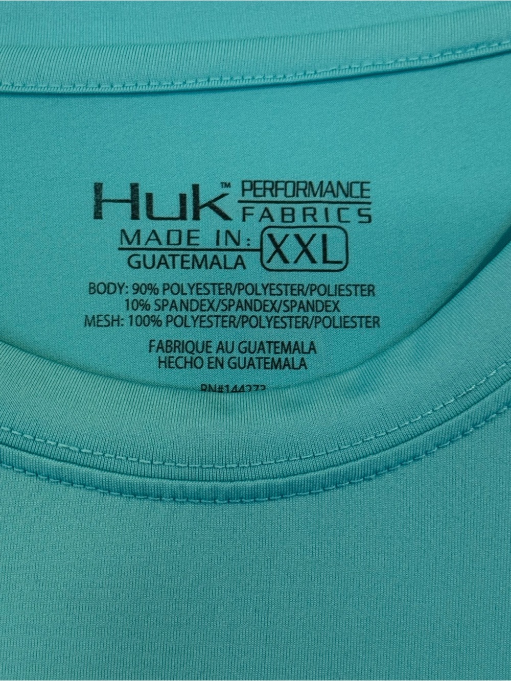 Huk Fishing Aqua Turquoise Teal light blue orange Graphic   Long sleeve Tee XXL - Picture 8 of 12